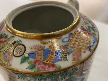 A Chinese Canton famille rose tea service, 19th C.